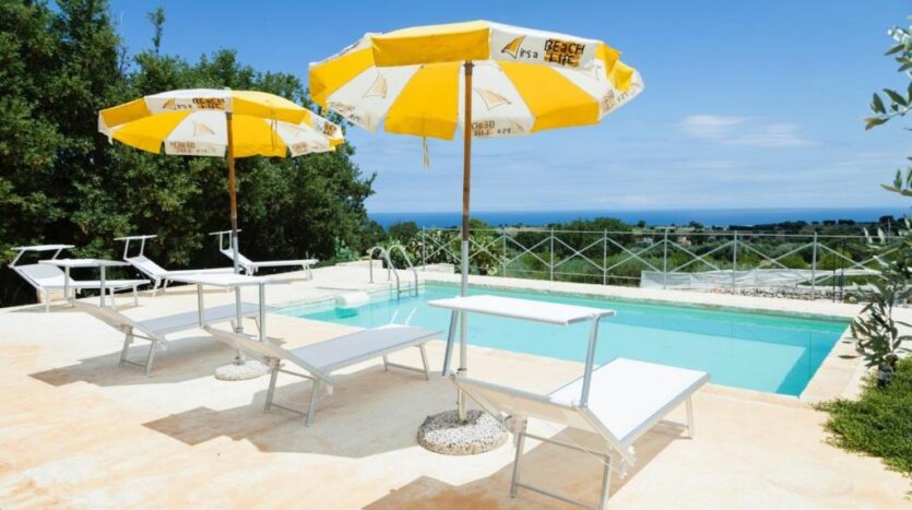 pool with sea view